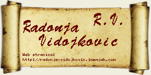 Radonja Vidojković vizit kartica